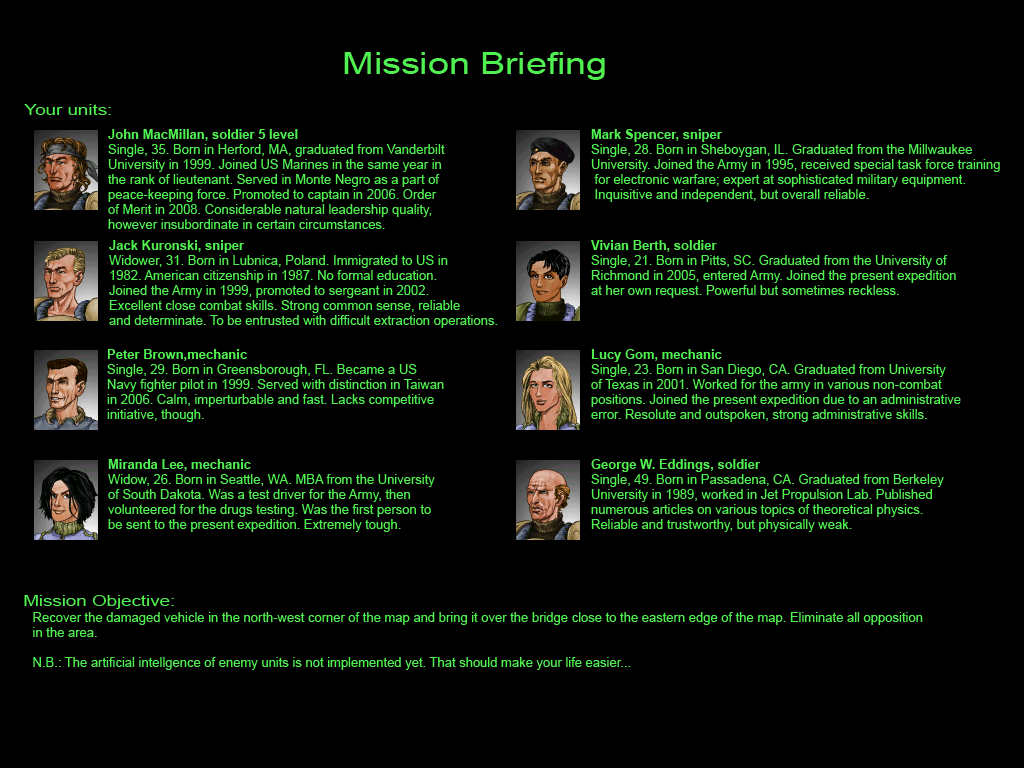 Mission Briefing