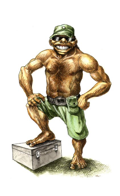 Artwork colour mike the apeman