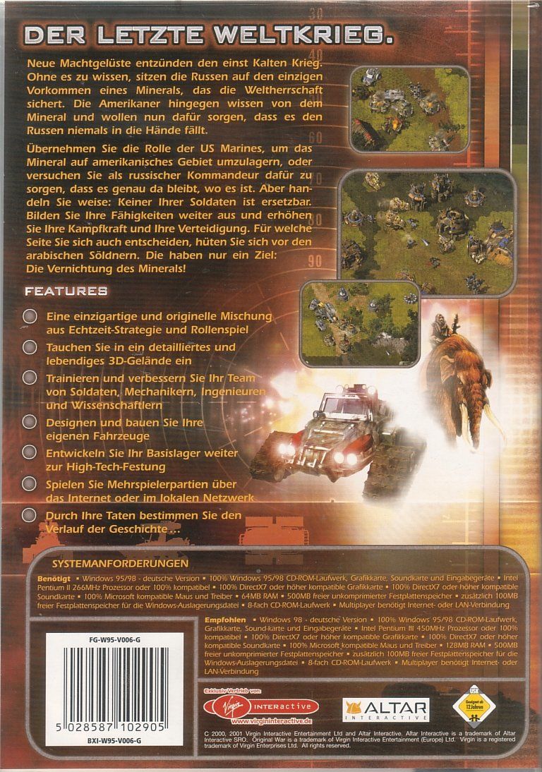 Original War back cover DE