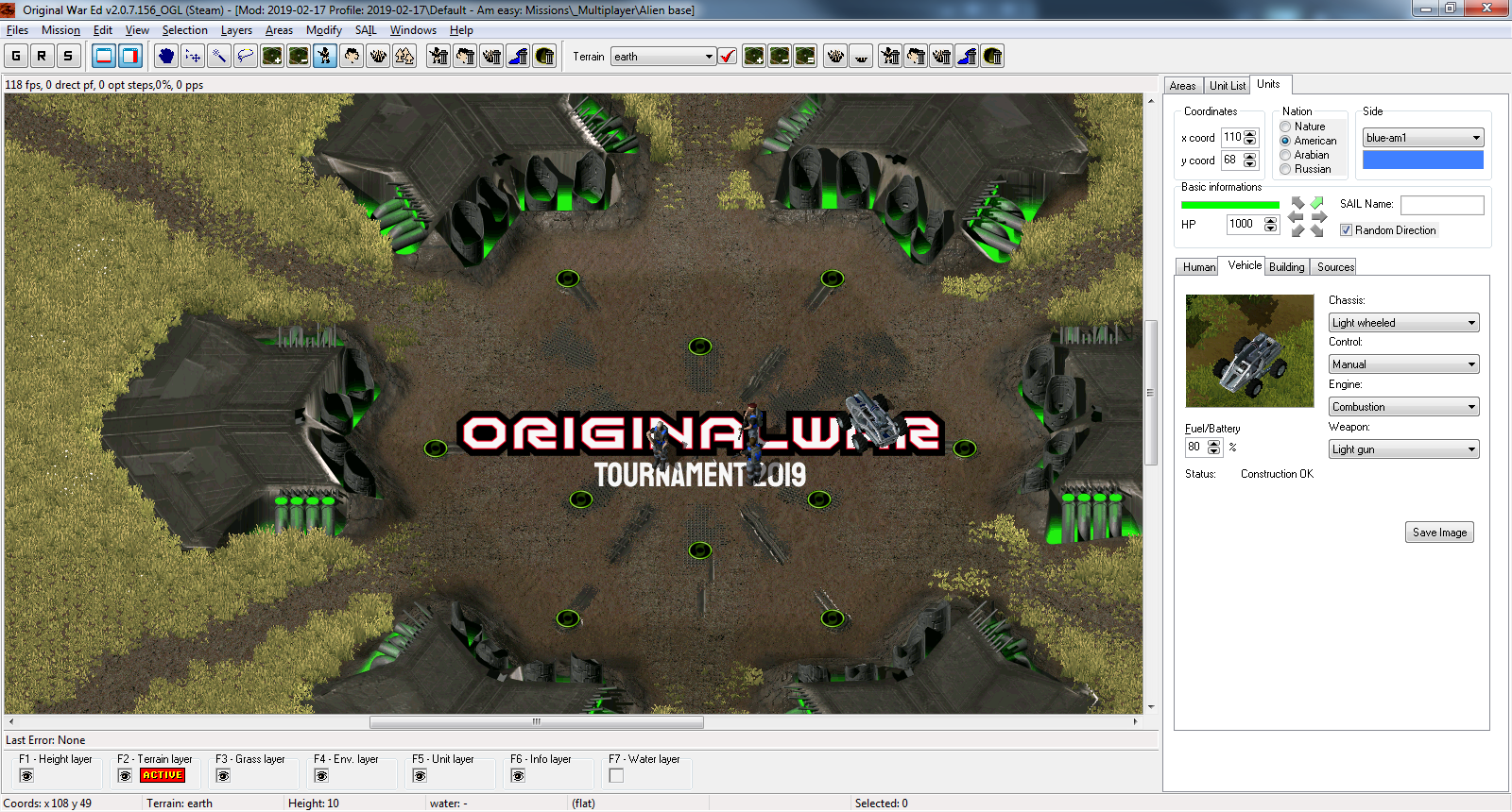 Original War Tournament 2019 - Alien Base