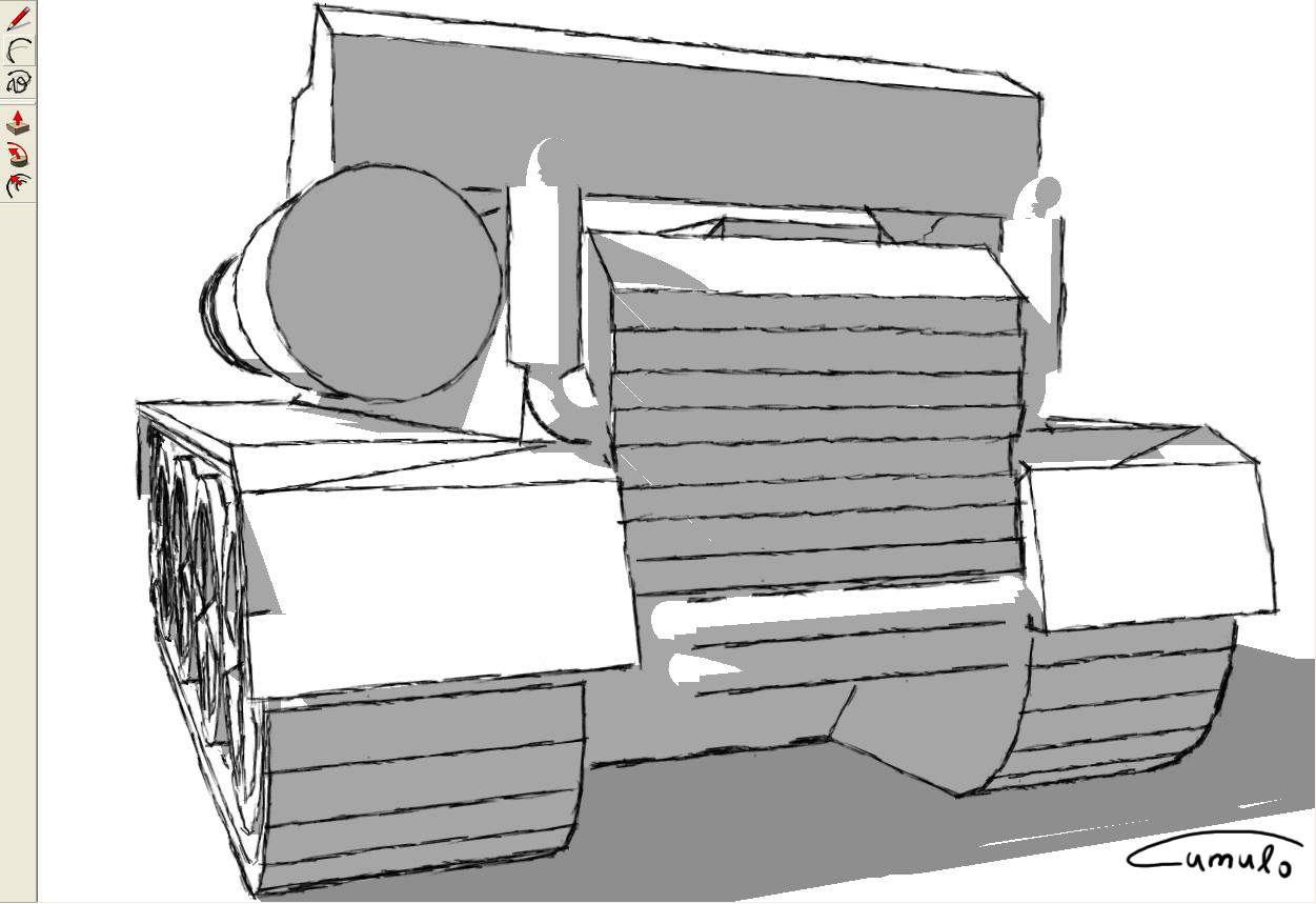 Ru tank sketch by Cumulo